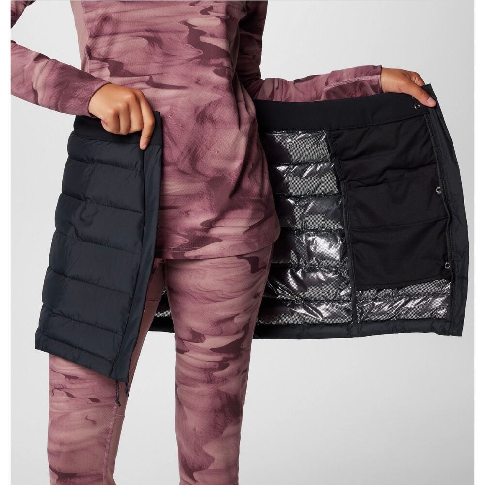 Columbia Powder Lite III Omni-Heat Insulated Black Puffer Skirt Size 2 Outdoor - Picture 5 of 14
